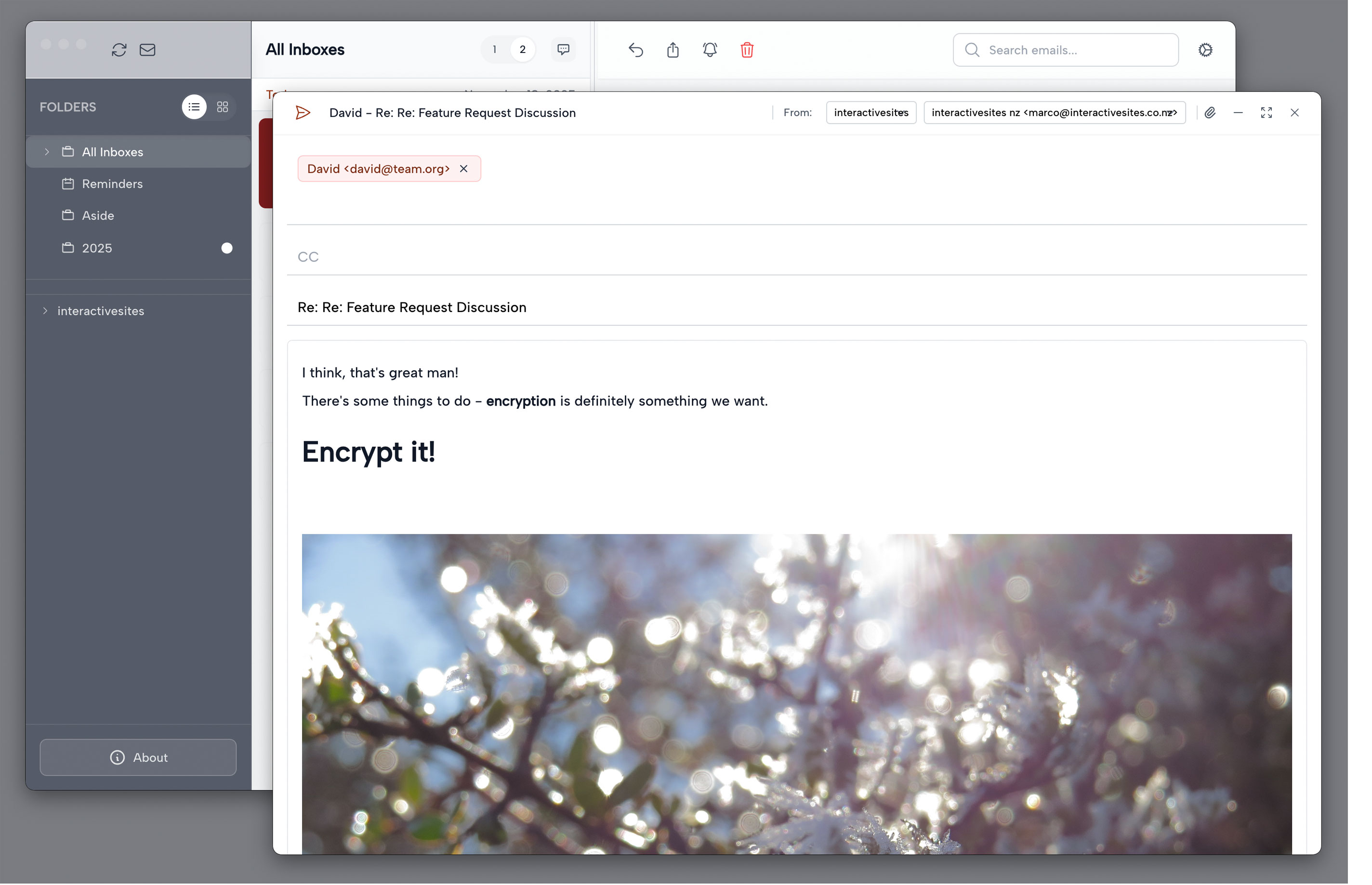 ayeMail Screenshot 2